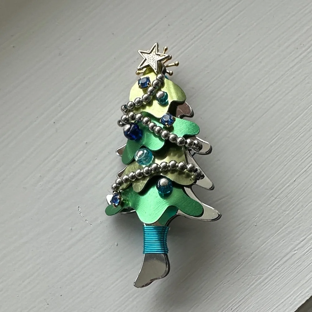 Liztech Liz Tech Holiday Christmas Tree Brooch - Picture 1 of 6